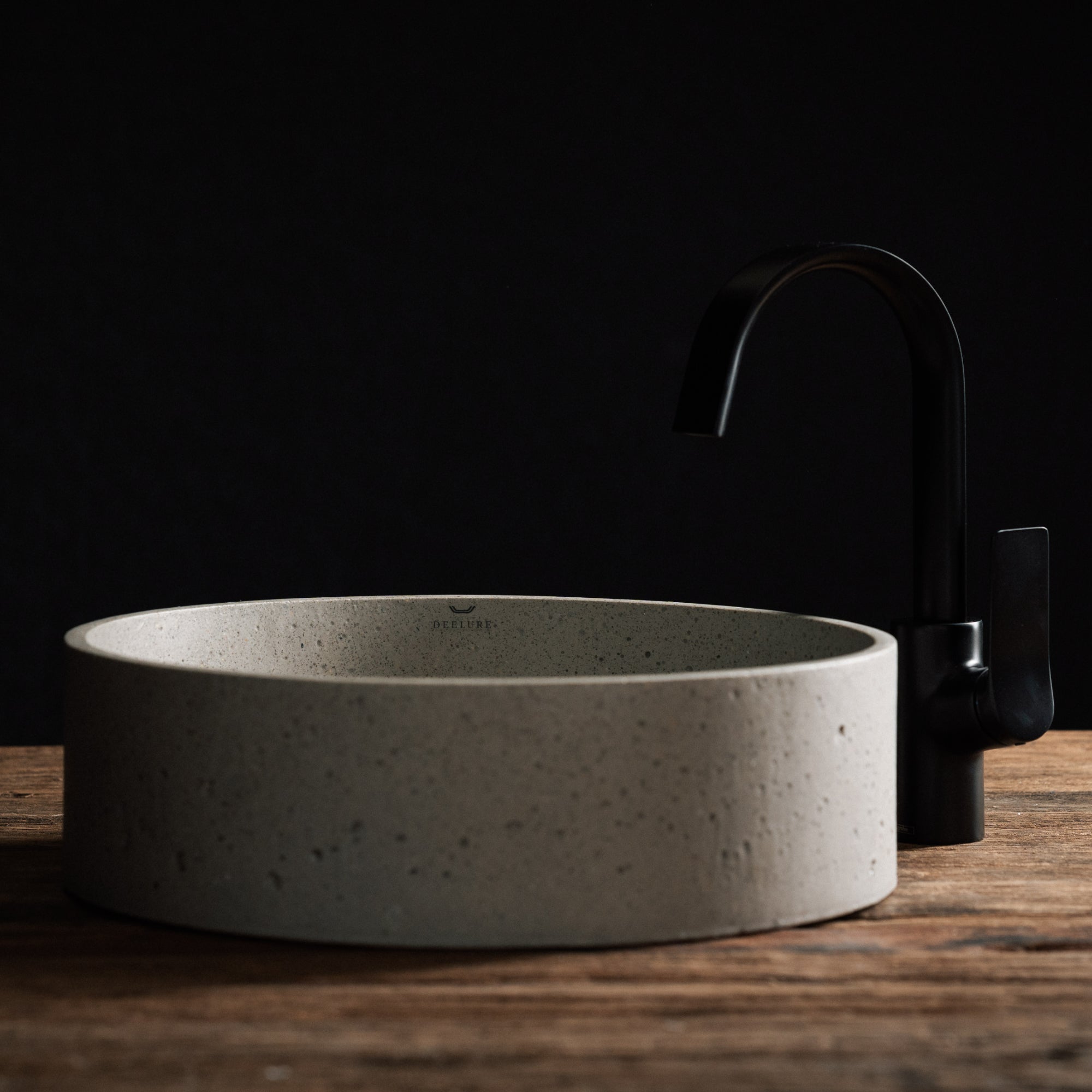 01-WB Round Waschbecken grau