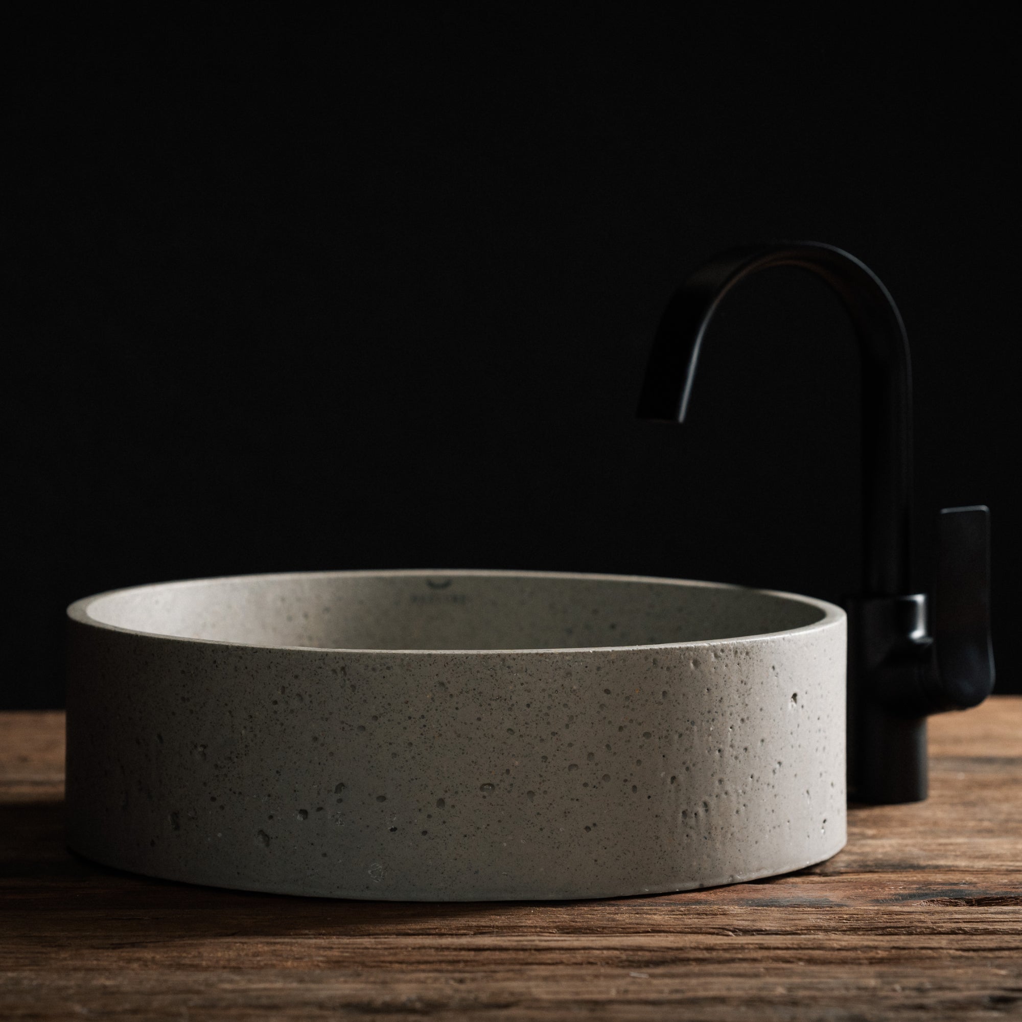 01-WB Round Waschbecken grau