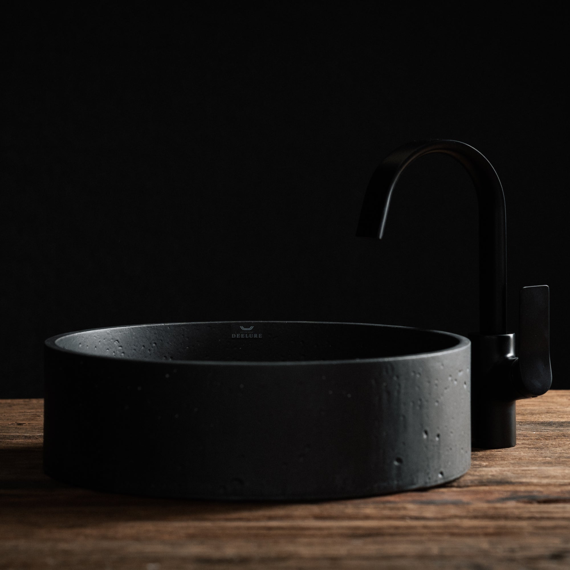 01-WB Round Waschbecken schwarz